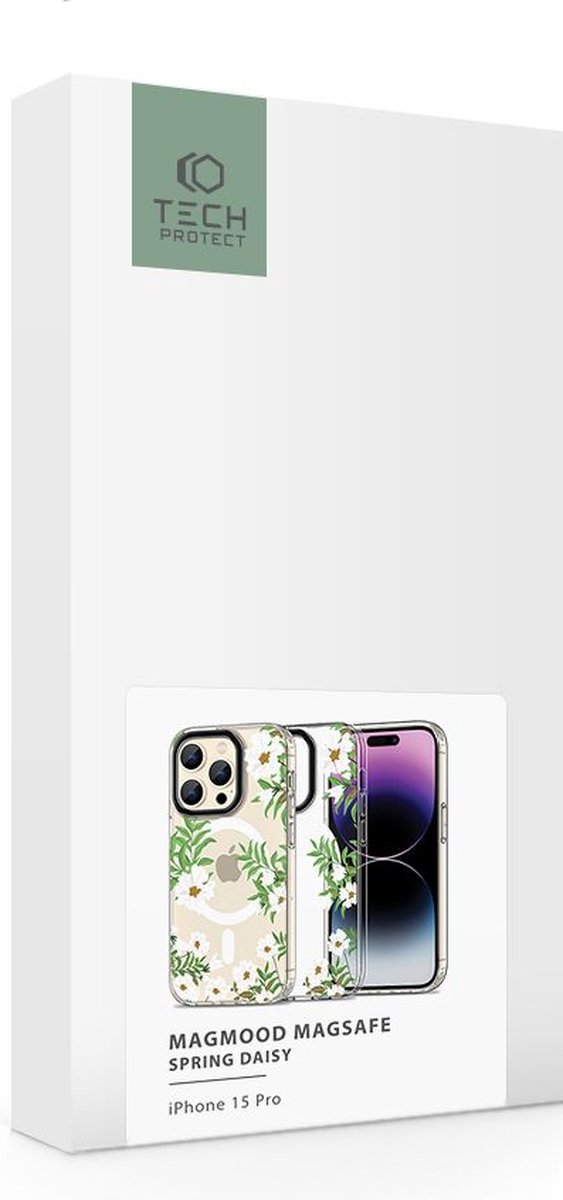 TECH-PROTECT - MAGMOOD - MAGSAFE IPHONE - 15 - PRO - LENTE - DAISY