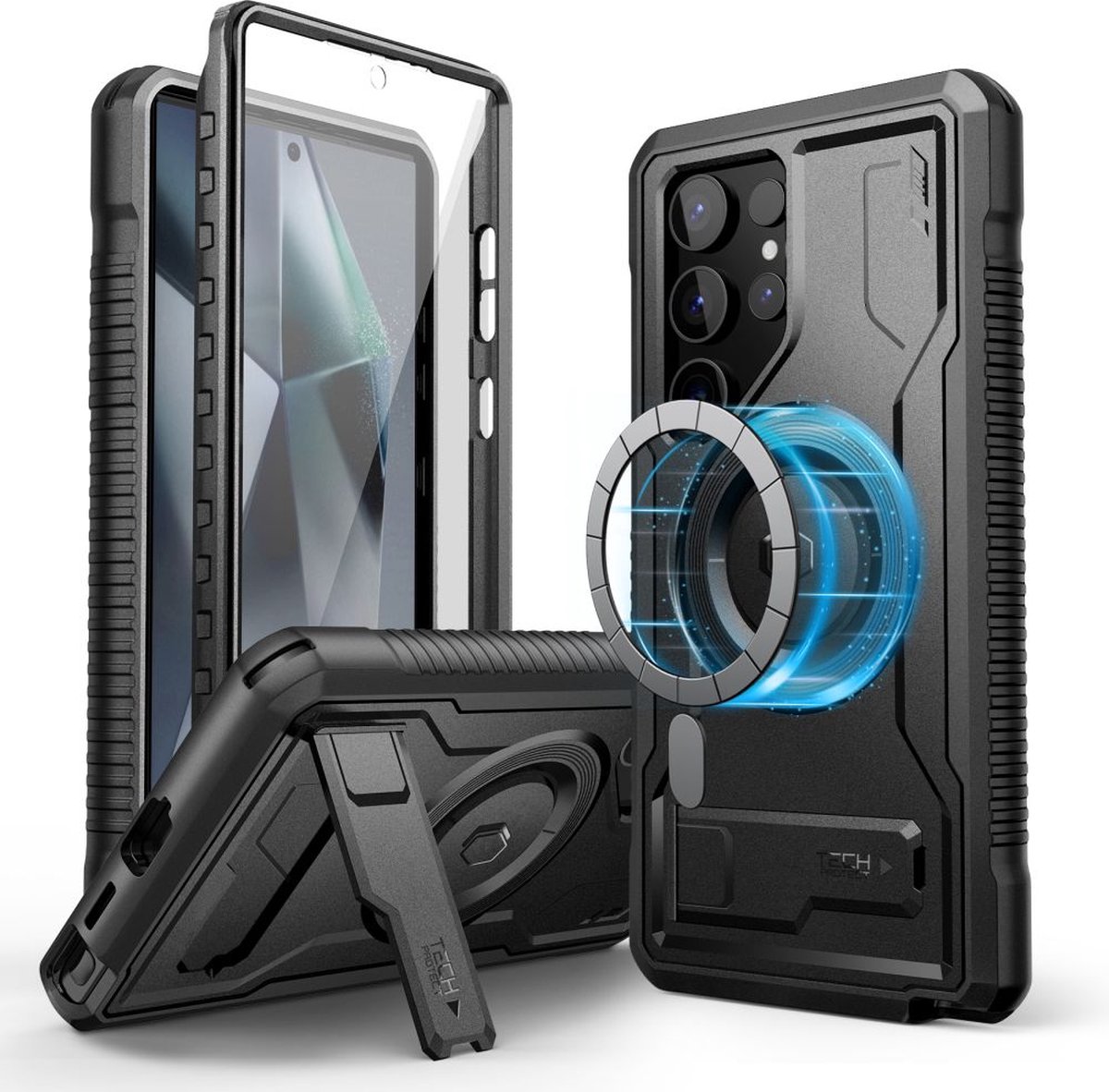 TECH-PROTECT - KEVLAR - Geschikt voor MAGSAFE+ GALAXY S24 ULTRA ZWART