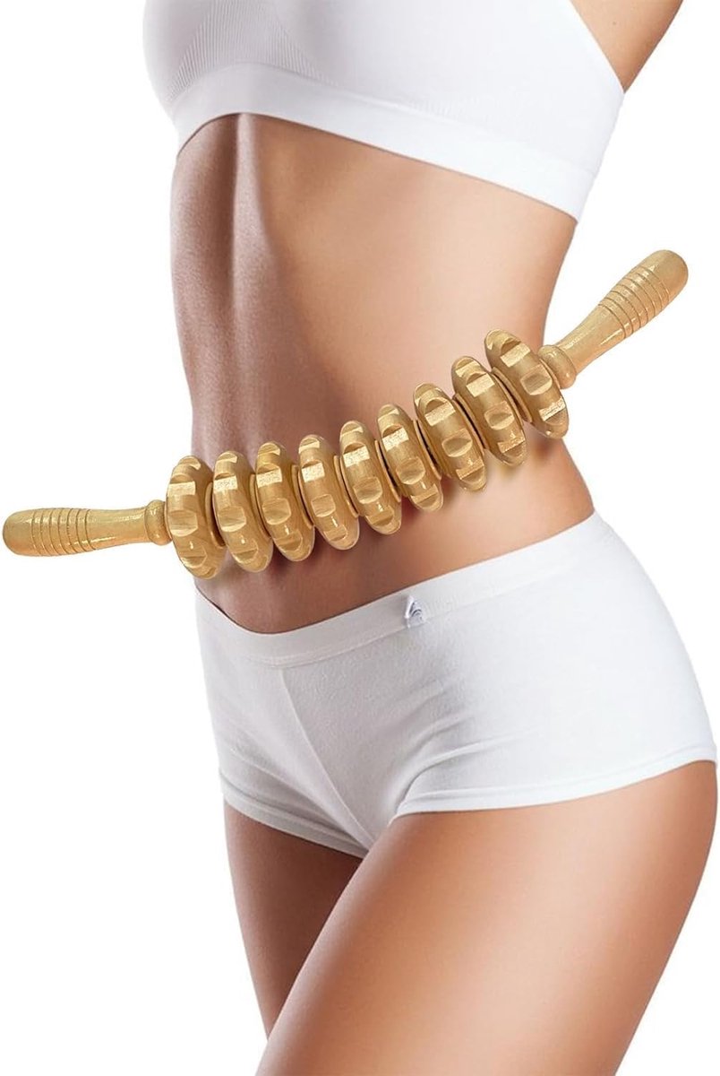 Goedkoopste Massagebal - Massage - Massage stok - Massage stick - Massage Apparaat - Vermoeidheid Verlichten - Accessoires - Anti Cellulite Massage Roller Tool - Massager Hele Lichaam - Massager Dij - Gebogen Houten Massageroller - Bindweefselmassages - Relax