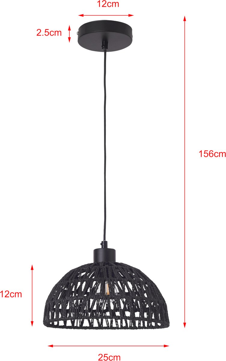Design hanglamp Alton E27 zwart lux.pro
