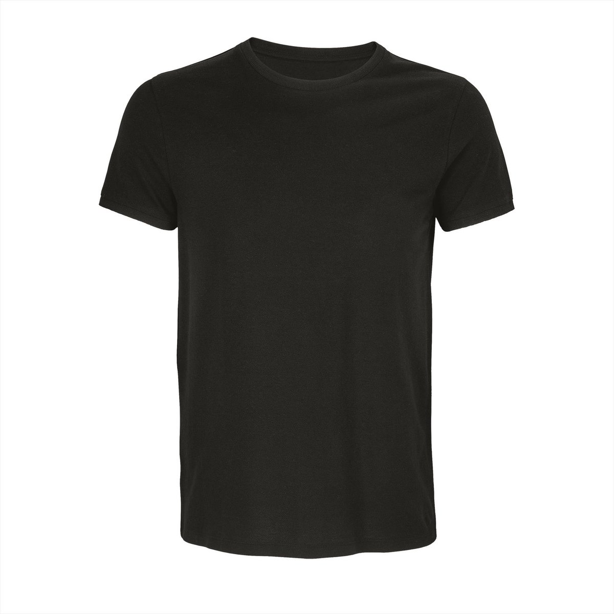 Neoblu Unisex Cotton Piqué T-Shirt Loris NB3775 - Deep Black - 4XL