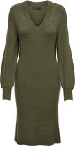 ONLY Onlkatia LS V-Neck Dress – Abito Midi Maglia A Maniche Lunghe Con Scollo A V – Donna