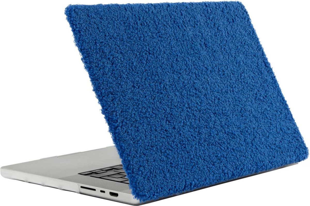 imoshion Laptop Cover - Geschikt voor MacBook Pro 14 inch (2021) / MacBook Pro 14 inch (2023) M3 chip - A2918 / A2779 / A2442 - imoshion Teddy Laptop Cover - Cobalt Blue