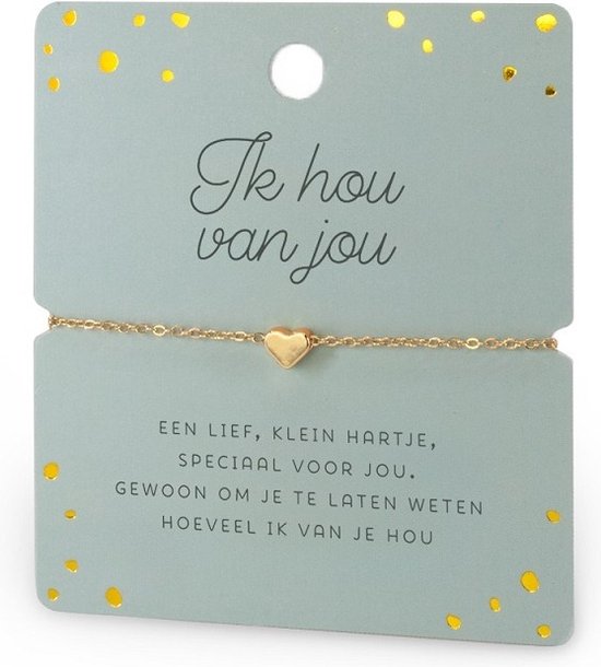 Armband - Hartje - Ik hou van jou - valentijn - valentijnsdag - lief - cadeautje