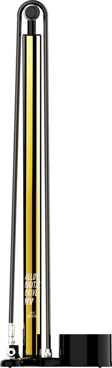 Lezyne 18K Digital Floor Drive Pro - Vloerpomp - Fietspomp - 3.5 Inch digitale meter - Tot 6.9 bar - Presta Ventielen - Goud/Zwart — afbeelding 2