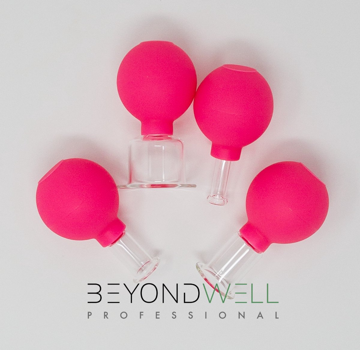 Siliconen Glazen Cupping Massage Set (4 stuks)