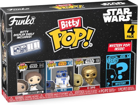 Funko Star Wars - Bitty POP! 4-Pack Leia 2,5 cm Verzamelfiguur - Multicolours
