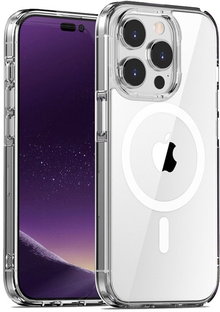 Mobiq - Schokbestendige MagSafe Case geschikt voor iPhone 16 Pro - transparant