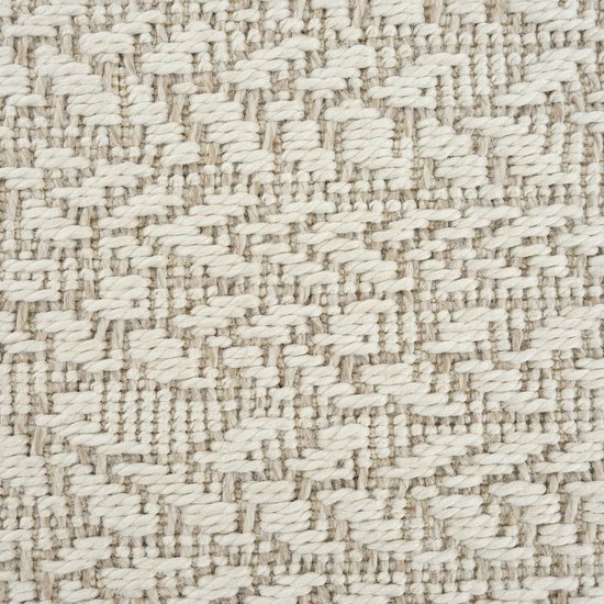 The Carpet Kansas – Tapis robuste d'intérieur et outdoor avec aspect jute naturel, résistant aux intempéries, adapté pour terrasse et jardin, Crème, 060 x 180 cm