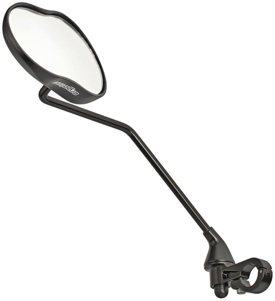 Ergotec M-99LV spiegel, lange arm, 121 x 78-66 mm, aluminium - zwart, gezandstraald