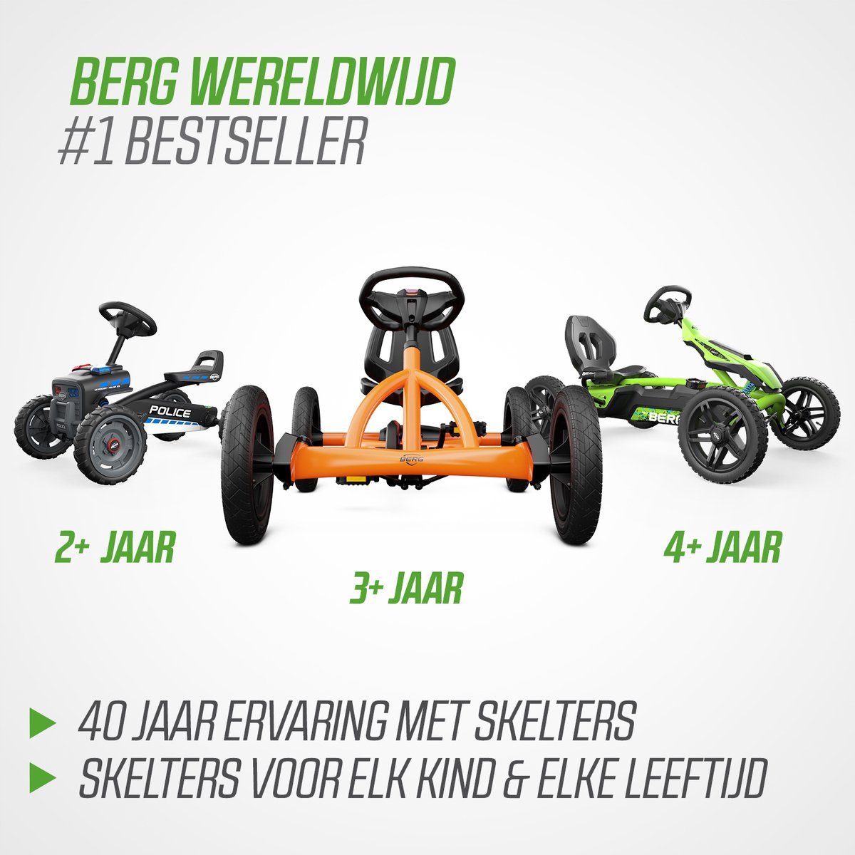 BERG Buddy Fendt® Skelter - 3+ Jaar - Verstelbare Stoel - Vrijloopautomaat - Officieel licentiemodel - Groen/Rood — afbeelding 9