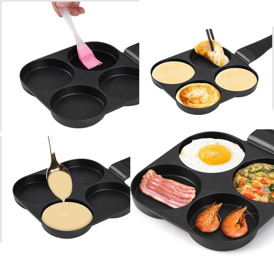 Egg Pan, 7.7x7.7In Veiligheid Betrouwbare Ei Koken Pan