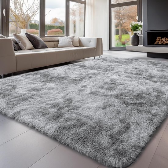 Goodivery ® Tapis Extra large, lavable et antidérapant à poils longs doux pour salon et chambre à coucher