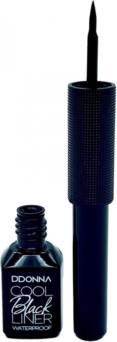 D'Donna - Cool Black Vloeibare Eyeliner - Waterproof - Zwart