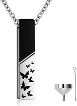 ZEZILE Vlinder Urn Ketting Voor As Hanger Huisdieren Crematie Keepsake Ketting Voor Vrouwen Sieraden