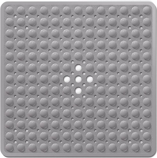 BOTC Antislip Douchemat - Badmat - 53x53CM - Antislipmat Douche - Douchemat Antislip voor Douche - Grijs