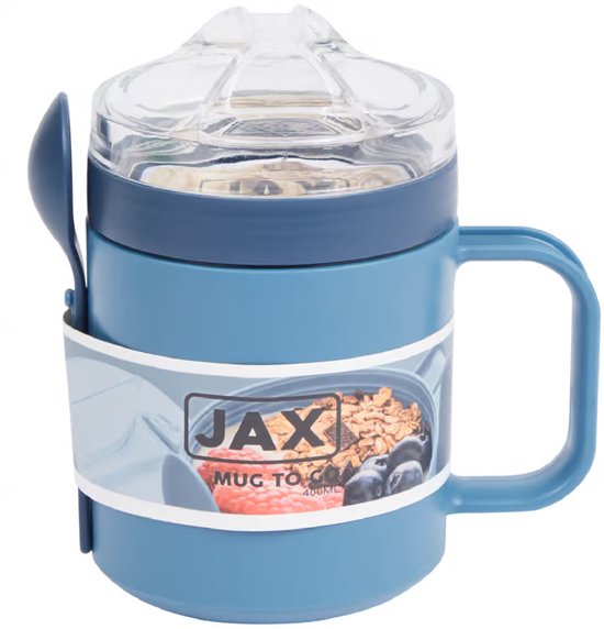 Foto: Yoghurtbeker to go muesli beker lunchbeker mueslibeker yoghurt beker met deksel en lepel vaatwasser magnetron