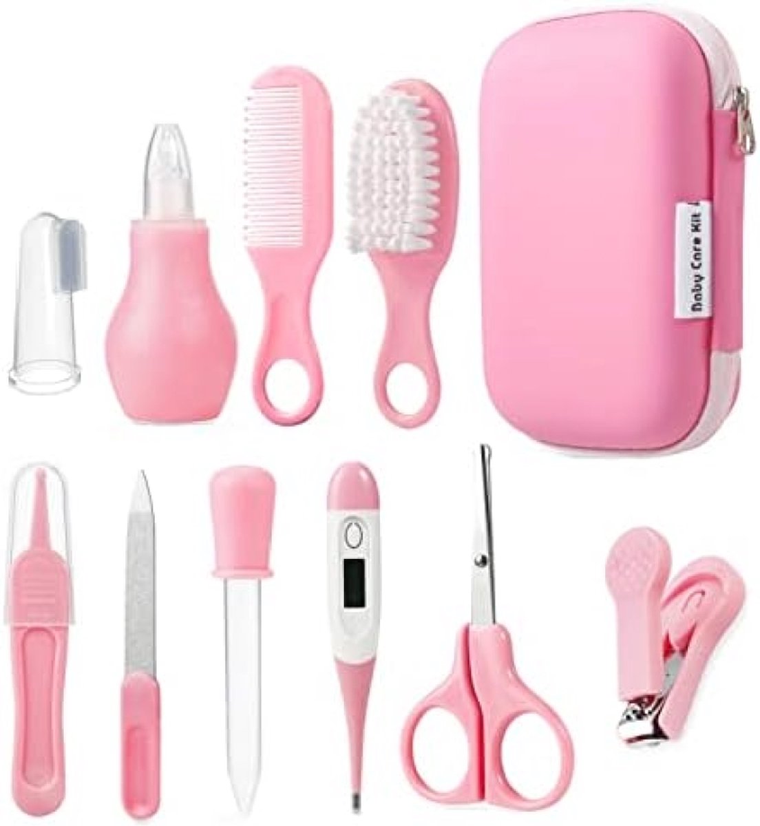 Goedkoopste Baby Verzorgingsset met 10 Items - Roze