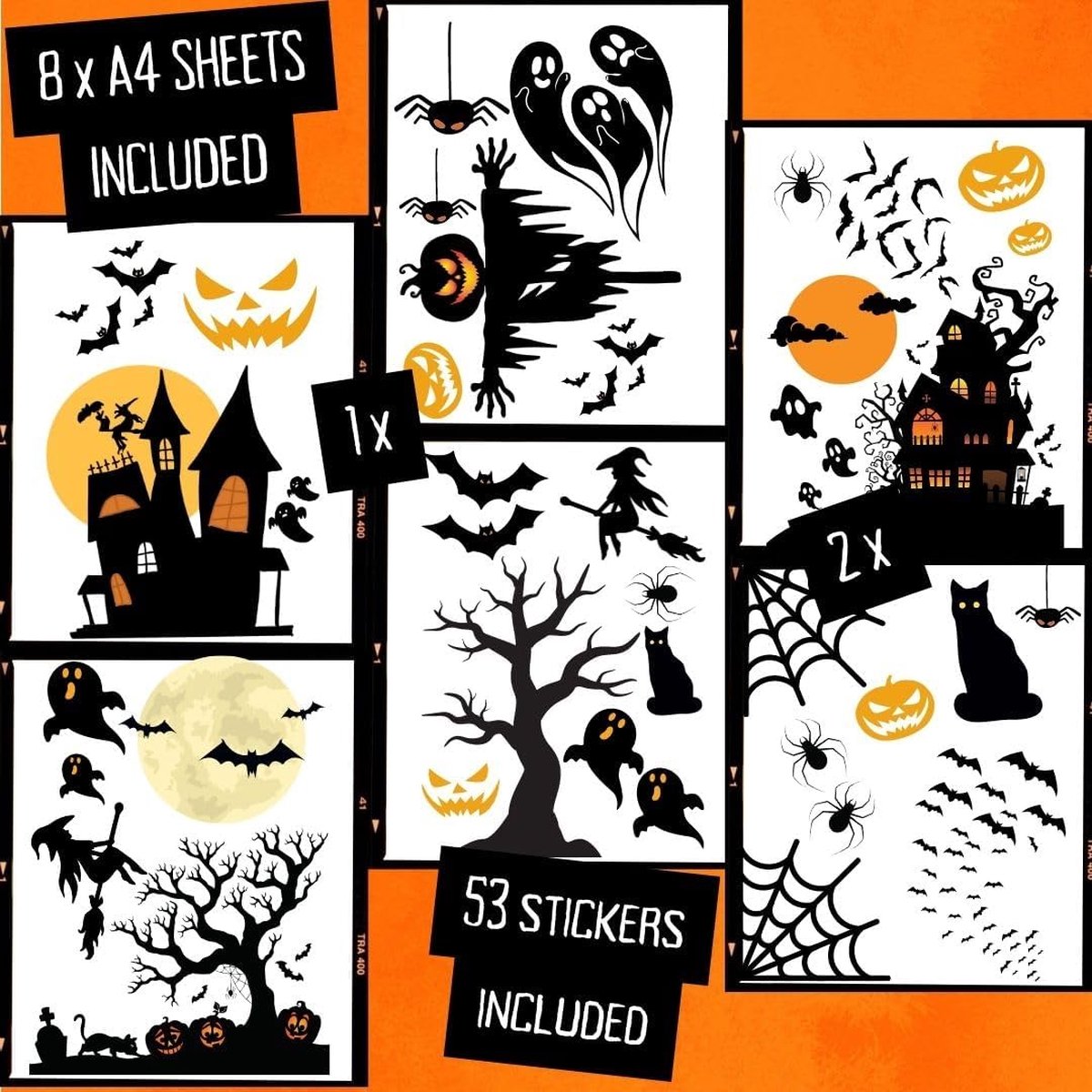 Equivera Halloween Decoratie - Halloween Versiering - Horror Versiering - voor Binnen en Buiten - Spin, Heks, Skelet, Pompoen en Spoken - 2024