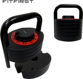 FitFirst | Verstelbare Kettlebell | 3-18 KG | Krachttraining | Kettlebell Set | Gewichten Set | 6 Kettlebells in 1 |
