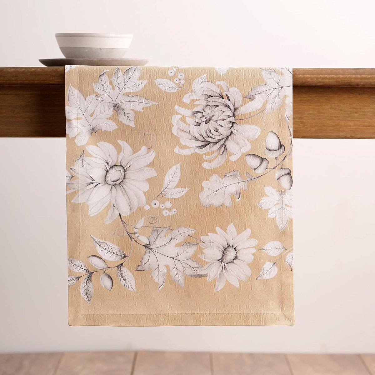 Herfst Tafelkleed van Katoen voor Feestdagen en Diner, 50cm x 150cm