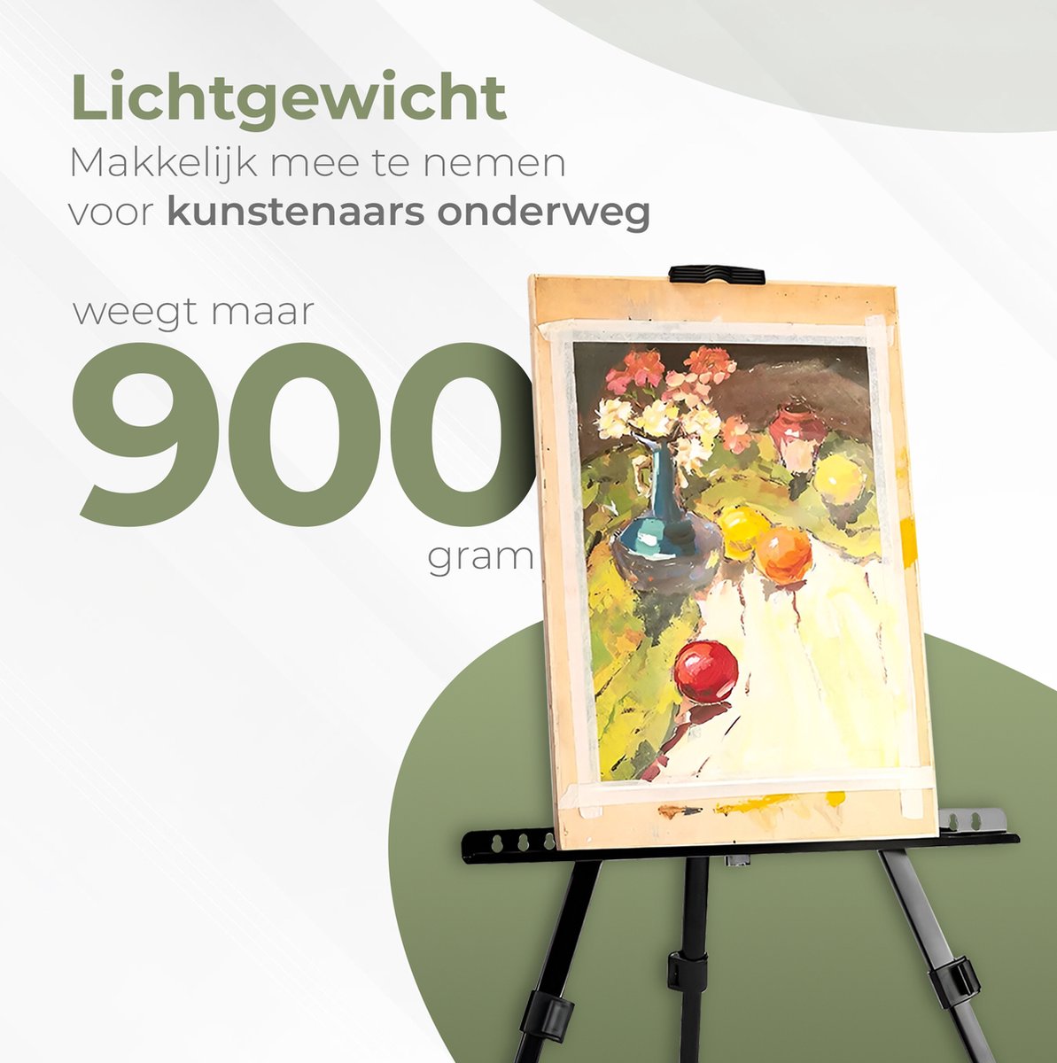 Dayshake Schildersezel - Verstelbaar & Inklapbaar - Ezel Incl. Opberghoes - Tafelezel / Veldezel voor Volwassenen en Kinderen - Zwart — afbeelding 2