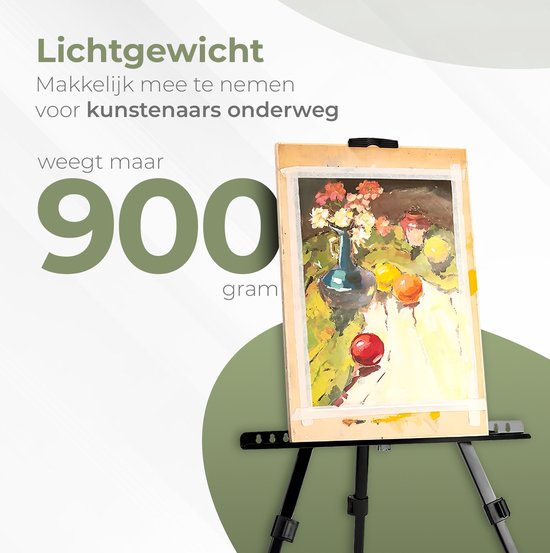 Dayshake Schildersezel - Verstelbaar & Inklapbaar - Ezel Incl. Opberghoes - Tafelezel / Veldezel voor Volwassenen en Kinderen - Zwart