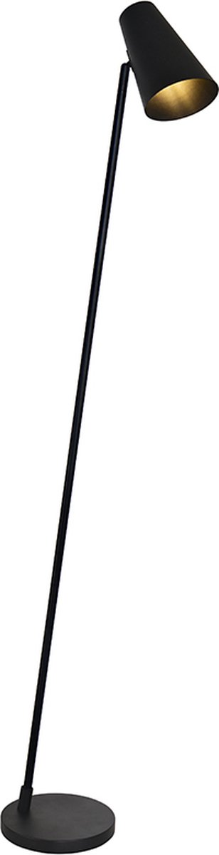 Olucia - TARO - Vloerlamp - Zwart - Vorm: Kegel