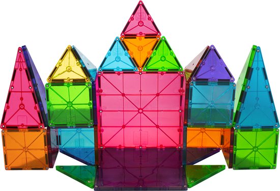 Magna-Tiles Clear Colors - Magnetische tegels voor ruimtelijk inzicht - 32 stuks