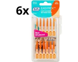 TePe Easypick XS/S - Oranje - 6 x 60 stuks - Voordeelverpakking