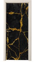 VIRANDA Deursticker 3D Deurbehang Zelfklevende Deurposter - Houten deur - Deurfolie 77x200cm