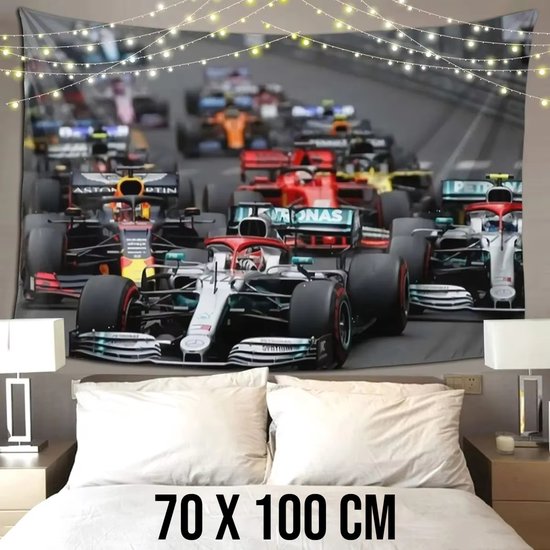 Allernieuwste.nl® Wandkleed Formule 1 Racing F1 - Kunstzinnige Sfeer - 70 x 100 cm