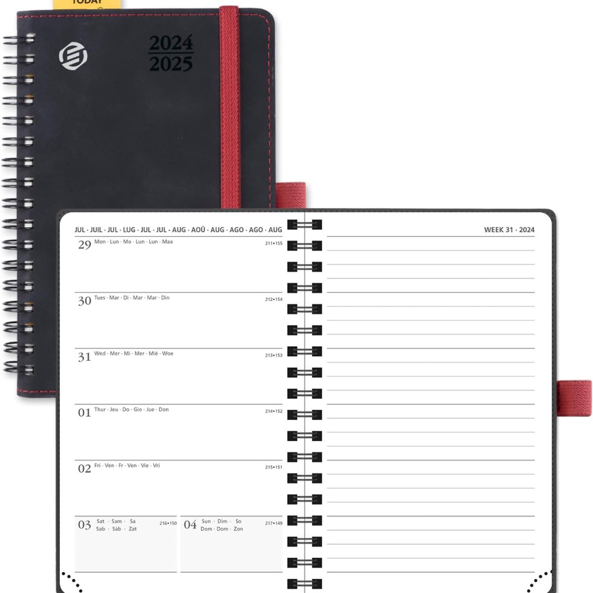 Equivera Weekplanner 2025 - Weekly Planner - Agenda - Kalender - Maandplanner - Famillieplanner