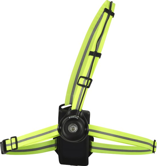 BOWINQ Boston 500 Neon - Feux de course - Lampe de poitrine - Gilet réfléchissant - Rechargeable et étanche - Haute qualité - Garantie 1 an