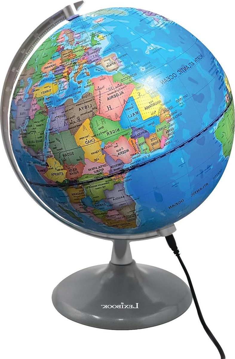 Wereldbol Interactieve Wereldbol met Verlichting en Educatieve Informatie - HD Kaartweergave