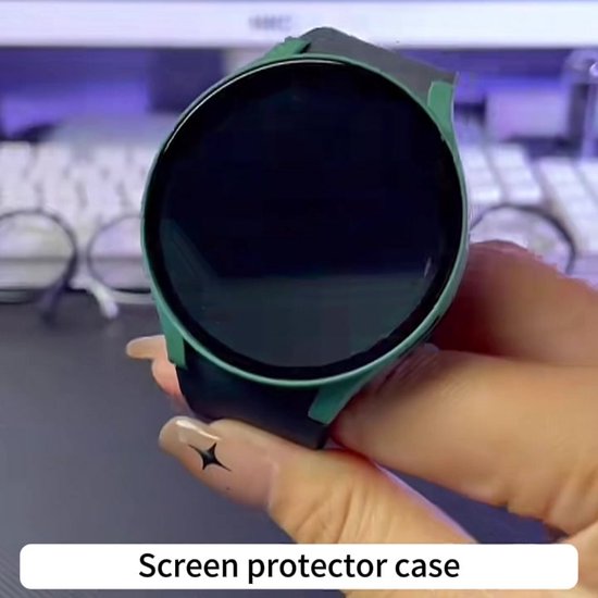 Stravo Screen protector case voor Samsung Galaxy Watch 7 - 40mm - Full Cover Hard Case / Beschermend Hoesje - Roze goud - Samsung Galaxy Watch 7 - 40mm screenprotectors