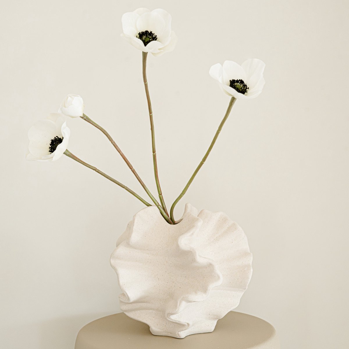 Indore Home - Coral vaas M - Vaas keramiek - Decoratieve accessoires - Wit