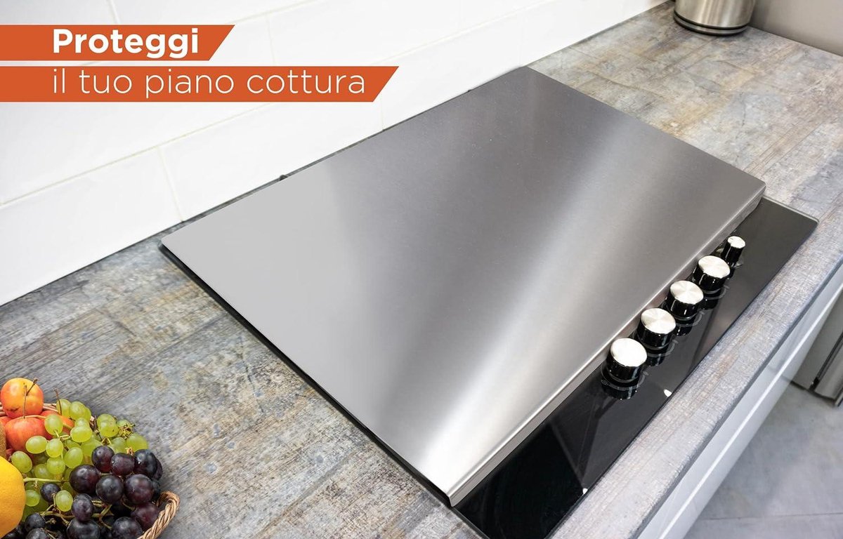 Planche à Découper En Titane - Acier Inoxydable Double Face - Sans BPA Pour Cuisine Viande Les Legumes Et Les Fruits 30 X 20 Cm 97210014