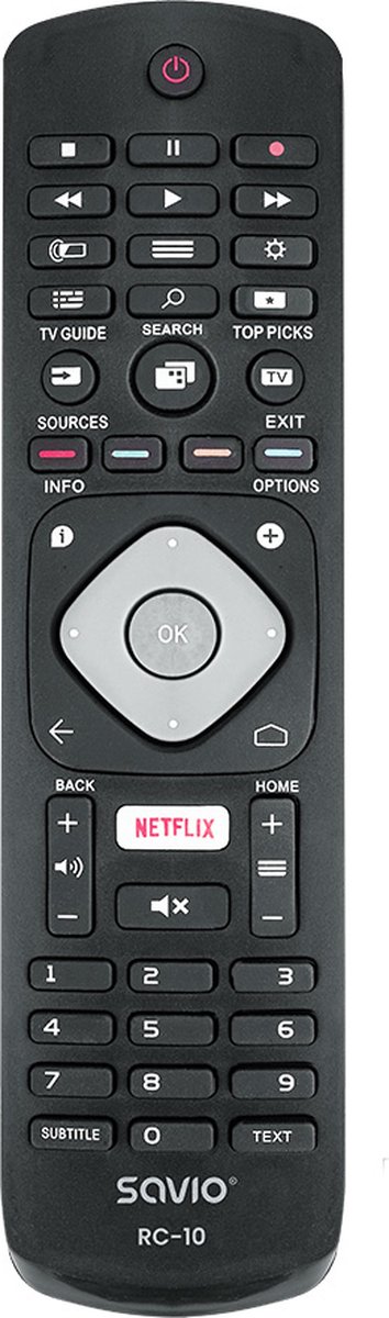 Savio RC-10 do TV Philips afstandsbediening IR Draadloos Drukknopen