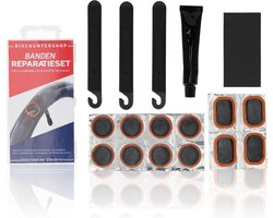 Bandenreparatieset - Bandenplakset Compleet - Bandenplakset fietsreparatie set - Plakbeurten - Bandenplakset auto - Auto - Fiets - Beste bandenplakset - Bandenplakset - 3x bandenlichters, 1x schuurpapier, 12x zelfklevende pleisters