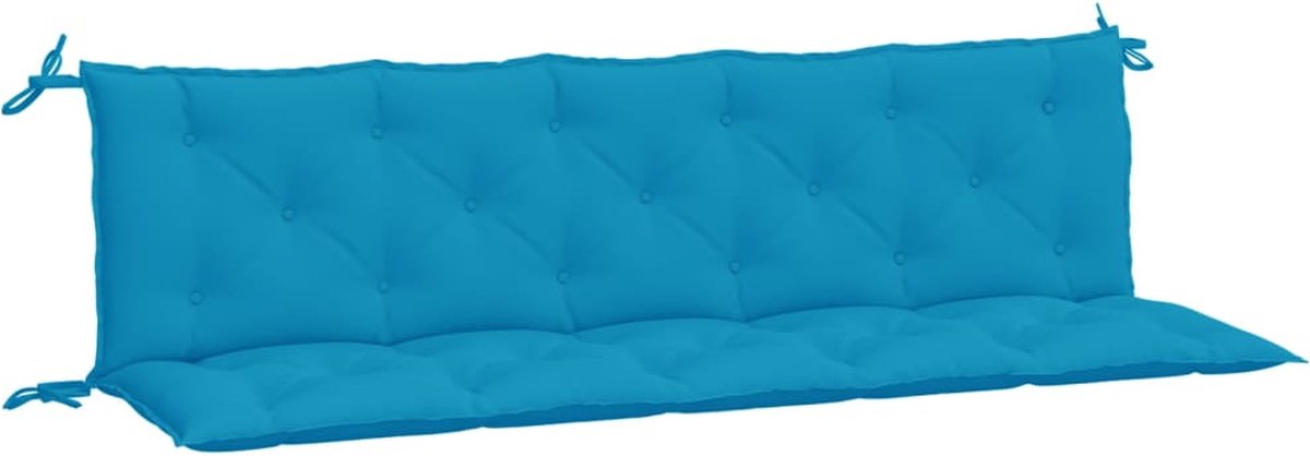 VidaXL Lot De 2 Coussins Banc Jardin Multicolore 150x50x7 Cm – Coussin Extérieur Imperméable Polyester, Rembourrage Doux Fibres Creuses, Idéal Jardin Terrasse Salon