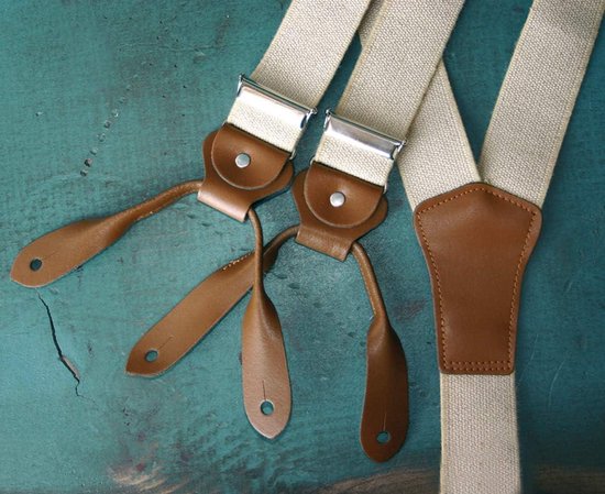 Taupe 3-clips bretels muziekinstrumenten - Seegers Fournituren