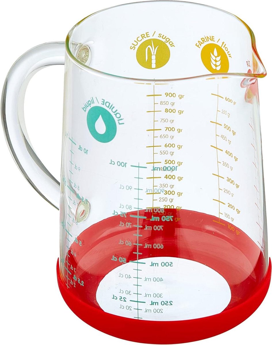 1 liter siliconen en meerkleurig glas maatkan 119 cm x 119 cm x 158 cm met maatbeker