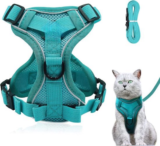 Looplijn Voor Katten 15m – Ultralichte Sleepriem Met 2 Karabijnhaken, 360° Draaibaar, Geschikt Voor Kat & Kleine Hond