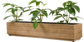 Jardinière en bois robuste - Jardinière en bois - Pour balcon - Epicéa de Norvège - 90x17x17 cm - Durable - Résistant aux intempéries - Jardin - Fabriqué en UE