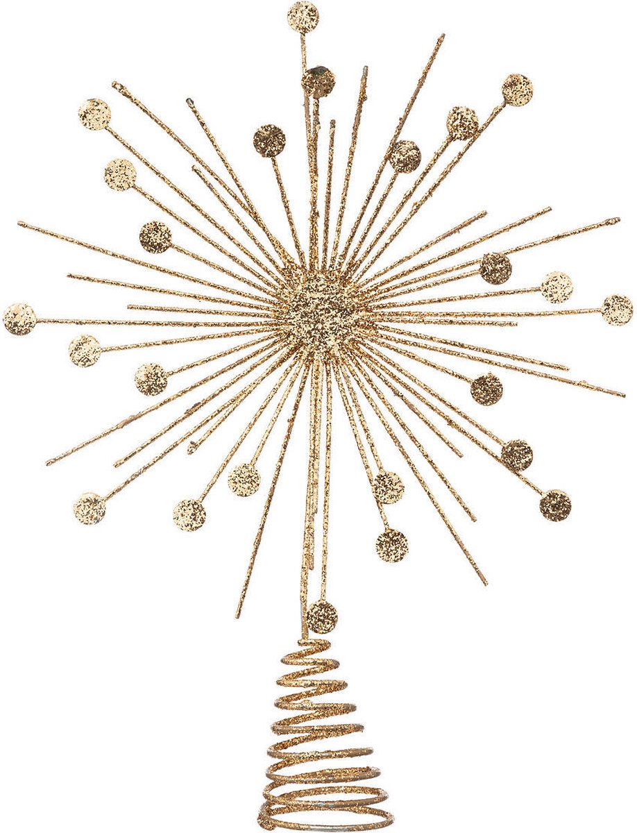 Gouden ster voor de top van de kerstboom, 30 cm