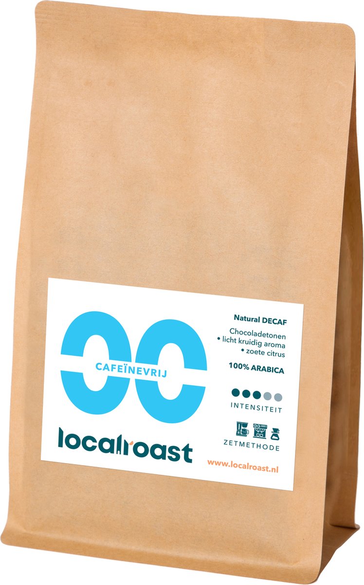 Goedkoopste Localroast - No.00 Natural Decaf Single Origin - 100 arabica - Bonen - 250g