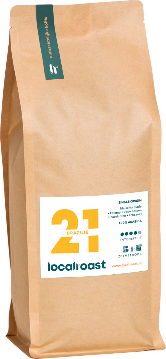 Goedkoopste Localroast - No.21 Brazilie Single Origin - 100 arabica - Bonen - 1kg