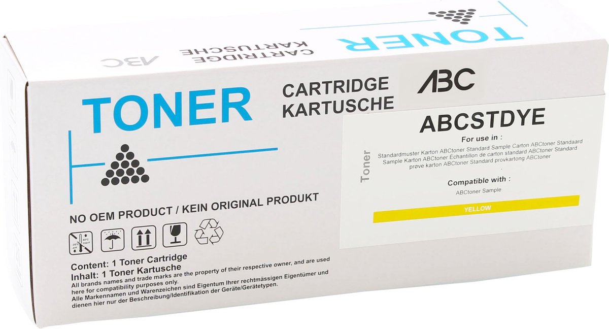 ABC huismerk toner geschikt voor Utax PK-5020Y geel geschikt voor Utax P-C3563DN P-C3563N P-C3563i MFP P-C3567i MFP Triumph Adler
