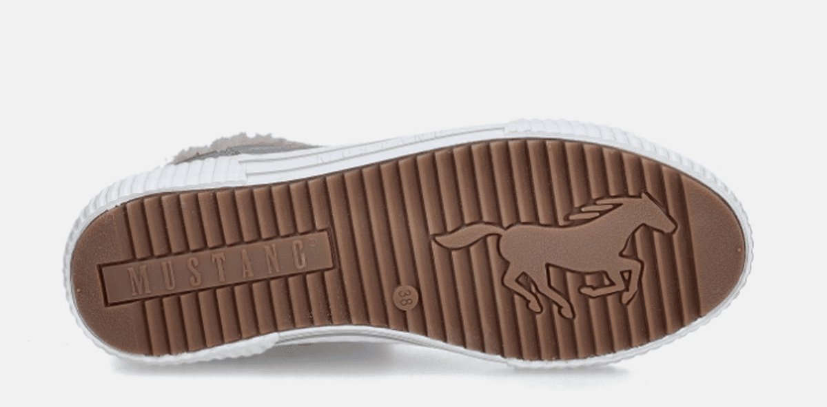 Mustang Dames Sneaker Hoog Beige GOUD